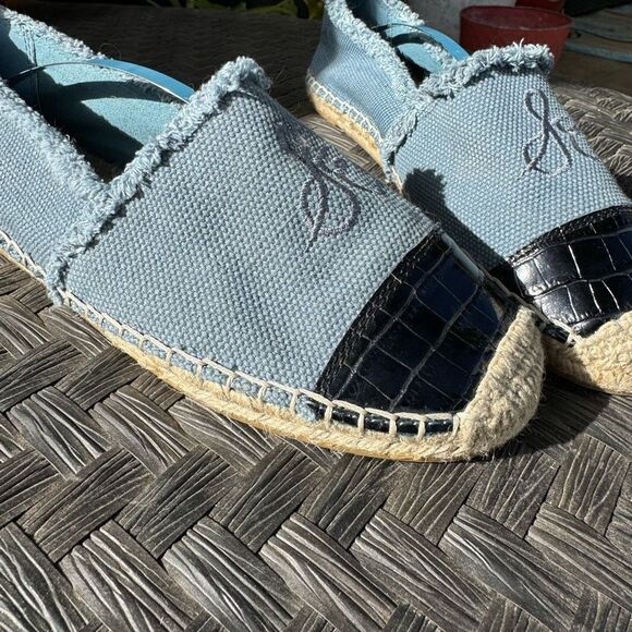 Sam Edelman Blue canvas Espadrille flats NWOT SZ 10 - Picture 8 of 13